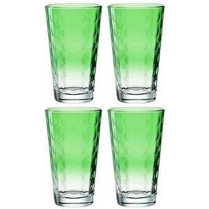 Leonardo Optic XL drinkglazen, set van 4 stuks, van hoogwaardig gekleurd glas, inhoud 540 ml, vaatwasmachinebestendig, robuust, set van 4 in lichtgroen