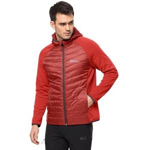 Jack Wolfskin Routeburn Pro Hybrid M Fleece jas voor heren, sterk, rood, 3XL, Roze., 3XL