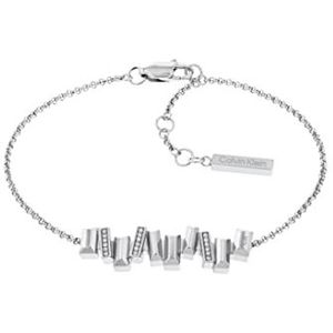 Calvin Klein Dames LUSTER Collectie Ketting Armband Roestvrij staal - 35000240, Eén maat, Roestvrij staal, Geen edelsteen