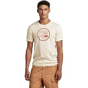 G-STAR RAW Men's Chest Gr Slim R T T-shirt, beige/kaki (ecru D23159-D367-159), S, beige/kaki (ecru D23159-d367-159), S