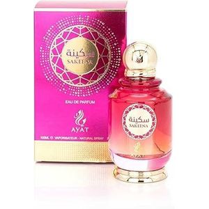 Ayat Perfumes Eau de Parfum, 100 ml, gemaakt in Dubai, met noten van bergamot, roze, framboos, jasmijn, muskus en patchoeli, oosterse EDP, perfect voor vrouwen (Sakeena)