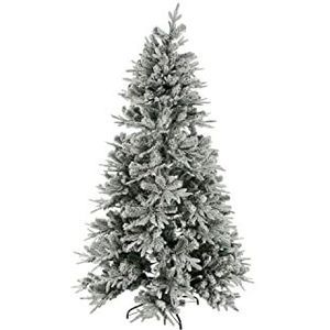 DKD Home Decor Kerstboom van polyethyleen, LED, sneeuw, 100 x 100 x 150 cm