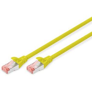DIGITUS LAN kabel Cat 6 - 3m - RJ45 netwerkkabel - S/FTP afgeschermd - Compatibel met Cat 6A & Cat 7 - Geel