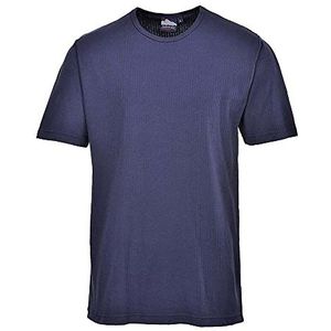Portwest B120 Thermisch Korte Mouw T-Shirt, Normaal, Grootte L, Marine