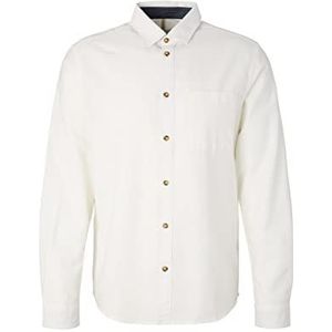 TOM TAILOR Uomini Shirt met borstzak 1033724, 10332 - Off White, XL