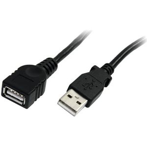 StarTech.com 1,8 m USB 2.0 A verlengkabel, stekker/bus, USB-verlenging, zwart