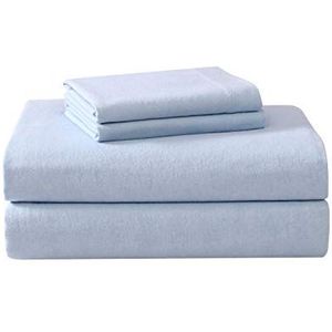 Laura Ashley - Solid Flanellen Lakenset - Pastel Blauw - 2 Eenpersoons