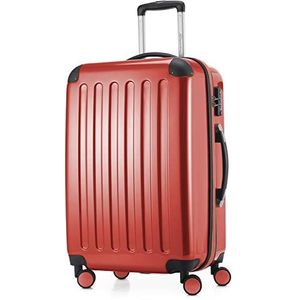 HAUPTSTADTKOFFER - Alex - Hardshell reiskoffers, trolley, stijve bagage, reisset, TSA, 4 dubbele wielen, Koraal, 65 cm, Koffer