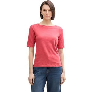 TOM TAILOR T-shirt voor dames, 11016 - Berry Red, XL