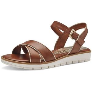 MARCO TOZZI Wedge Sandal by Guido Maria Kretschmer 2-28601-42 dames, Cognac Comb, 40 EU