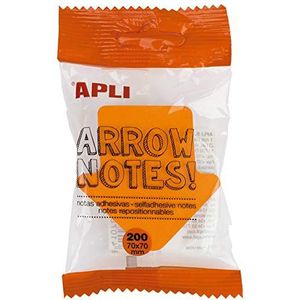 APLI 16276 — Sticky Notes Arrow 70 x 70 mm Pad van 200 vellen 4 verschillende fluorescerende kleuren