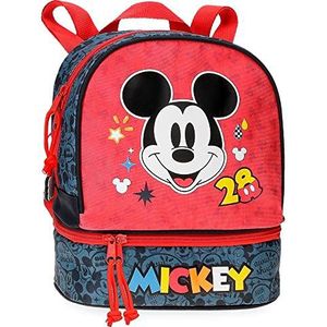 Disney Mickey Get Moving Rugzak met snackhouder, meerkleurig, 23 x 28 x 13 cm, polyester, 8,37 l, 50 hojas, rugzak met snackhouder
