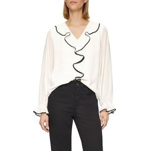 s.Oliver BLACK LABEL Chiffon blouse met ruches, 200, 34