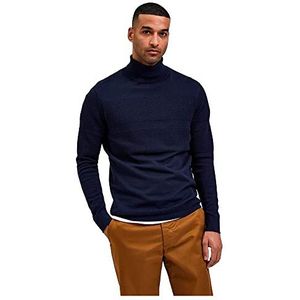 SELECTED HOMME Heren Slhmaine Ls Knit Roll Neck W Noos Pullover, Dark Sapphire, L