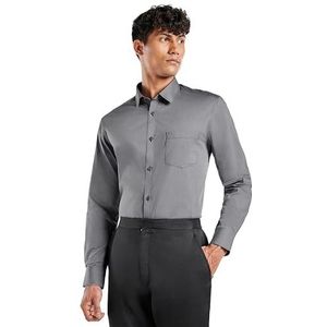 Kut For You Men's Regular Fit Long Sleeve Dress Shirt | Color: Grey | Size: Medium | Material: Cotton | For Men & Boys | Lightweight | Button-Down Collar | Classic Fit