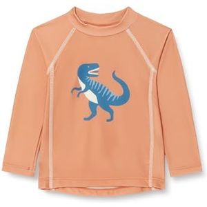 Playshoes Dino beschermend overhemd voor baby's, uniseks, oker lang dino, 122/128 cm