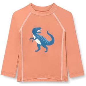 Playshoes Unisex kinderen UV-bescherming zwemshirt zwemshirt badkleding, dino oker lange mouwen, 110/116, dino oker lange mouw, 110-116