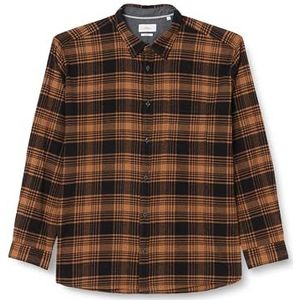 s.Oliver Geruit overhemd voor heren, regular fit bruin, XL, bruin, XL