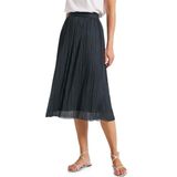 Street One Dames Plooirok van mesh in Groen, in size: 34