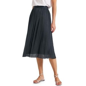 Street One Dames Plooirok van mesh in Groen, in size: 34