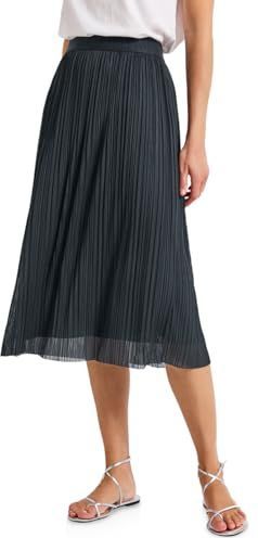 Street One Dames Plooirok van mesh in Groen, in size: 34