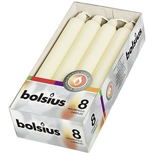 bolsius - Staafkaarsen - ivoor - 18 cm - in doos van 8, ivoor