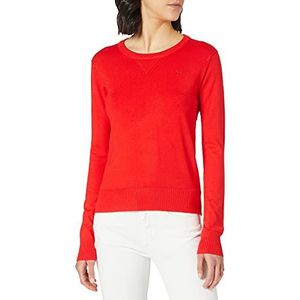 Mexx Ilona Sweater voor dames, ronde hals, rood, S