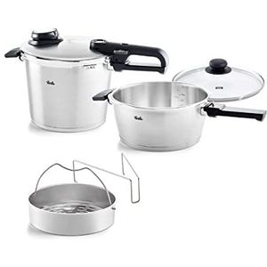 Fissler Vitavit Premium Snelkookset 6L/3.5L - Veilig en Gemakkelijk in Gebruik