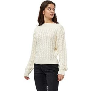 Minus Dames Raquel Knit Boatneck Pullover Sweater, Broken White, XL