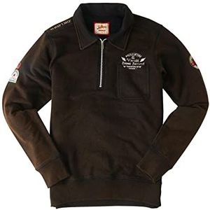 Joe Browns Heren Quarter Zip Polo Style Sweatshirt Shirt, Zwart, S, Zwart, S