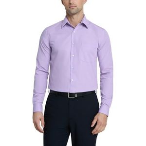 Van Heusen Heren Overhemd Regular Fit Poplin Solid, Lavendel, 17 Neck / 32-33 Sleeve