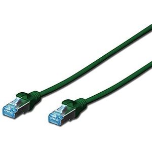 DIGITUS LAN kabel Cat 5e - 1m - RJ45 netwerkkabel - SF/UTP afgeschermd - Compatibel met Cat-6 & Cat-6A - Groen