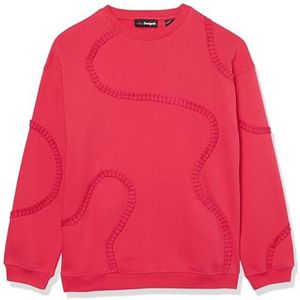 Desigual Sweat_INIDA, 3002 Fuchsia, M, rood, 10 Jaar