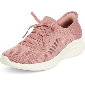 Skechers Ultra Flex 3.0 Briljant Pad dames Sneaker Low top, Mauve Knit Roze Trim, 38.5 EU