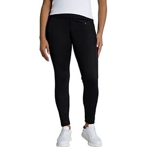 Ulla Popken Sportlegging voor dames, eenvoudige trainingsbroek, zwart, 32W x 32L