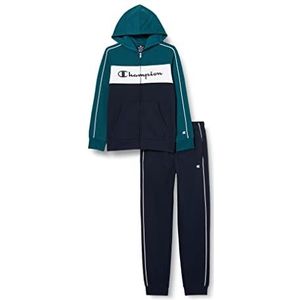 Champion Piping Block trainingspak voor kinderen en jongeren, aqua-groen/marineblauw, 9-10 Jaar