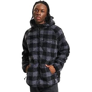 Brandit Teddyfleece Worker Jacket, zwart/grijs, XXL
