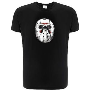 ERT GROUP Origineel en officieel gelicentieerd Horror Black T-shirt voor heren, Friday The 13th 004, dubbelzijdige print, maat S, Vrijdag The 13th 004 Black 2, S