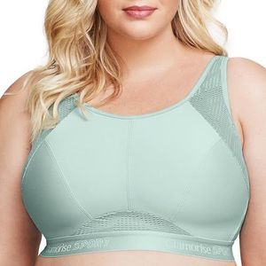 Glamorise Vrouwen Plus Size No-Sweat Mesh Sport BH Draadloos #1068, Jade, 95D