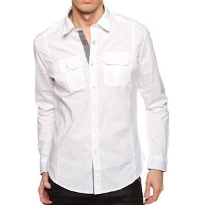 Calvin Klein Jeans Vrijetijdshemd voor heren CMH389WT81B, wit (001), 58 NL (3XL)