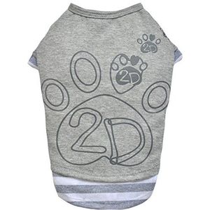 Doggy Dolly T576 hondenshirt, maat: XXL, grijs met patroon