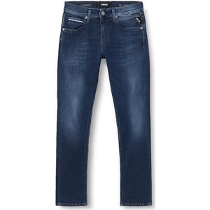 Replay Grover Hyper Cloud Straight Fit Jeans voor heren, 007, donkerblauw, 34W x 34L