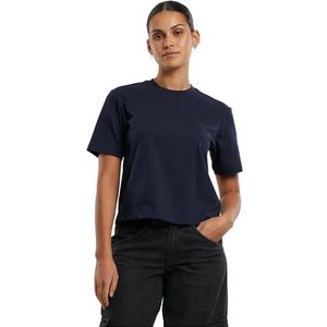 Urban Classics Dames T-shirt Ladies Sorona Loose Fit Tee, beschikbaar, maten XS - 5XL, Donkerblauw, S