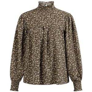 baradello Dames blouseshirt 37324880-BA01, olijf meerkleurig, S, olijf, meerkleurig, S