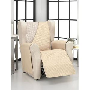 ECOMMERC3 1-zits fauteuilhoes voor maximaal comfort en volledige pasvorm, voor 1-zitsstoel en relaxstoel, beige/linnen
