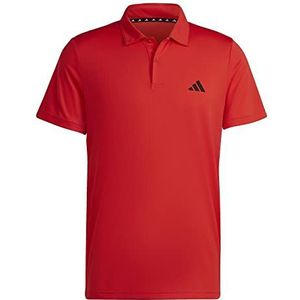 adidas Heren Train Essentials Training Polo Shirt, bright red/black, S Tall