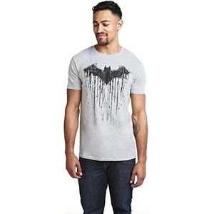 DC Comics Batman Paint T-shirt voor heren, Sport Grijs, M
