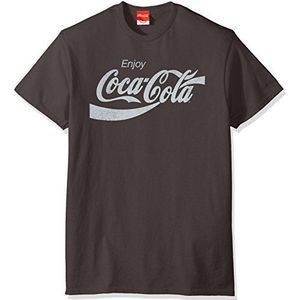Coca-Cola Mens Eighties Coke Short Sleeve T-Shirt T Shirt, Charcoal, X-Large US