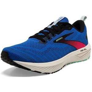 BROOKS Heren Revel 6 sneakers, 42 EU, Victoria Blue Black Spring Bud, 42 EU