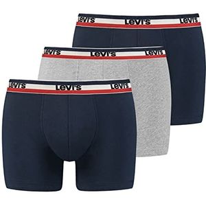 Levi's Herenboxer (verpakking van 2), Marine/Grijs Melange, XL